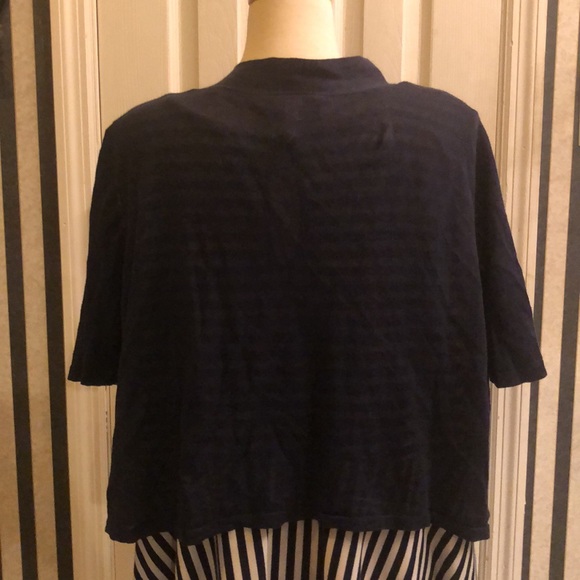 Lane Bryant/ Size 26/ Navy & White Striped Swing Dress with matching Navy Shrug - Picture 4 of 16